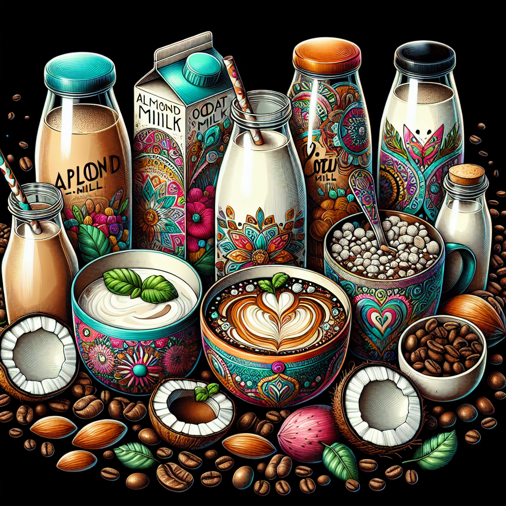 vegan coffee options dairy free milks and additives