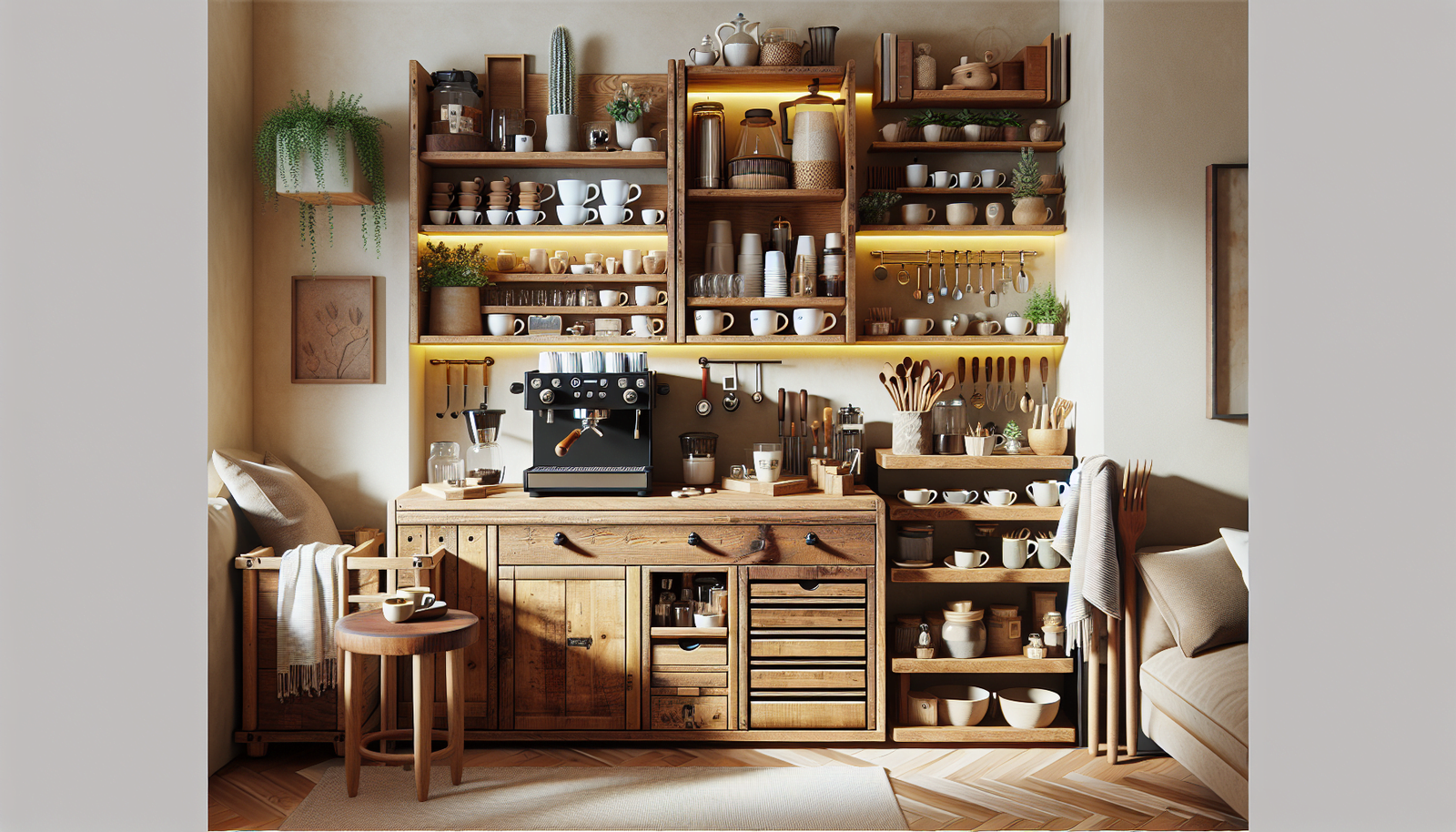 Coffee Nook Coffee Bar Ideas For Small Spaces