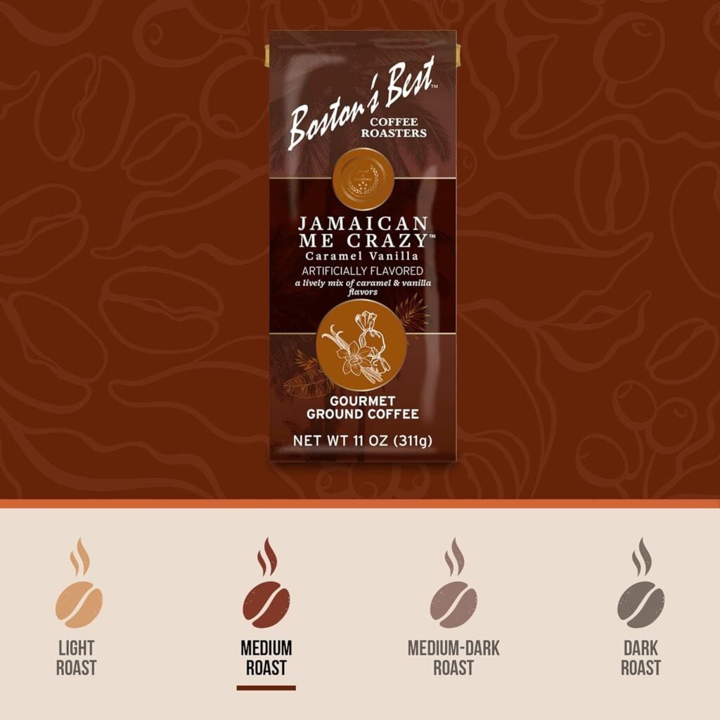 Boston’s Best Gourmet Ground Coffee – Maple Cinnamon Flavored Coffee – Medium Roast – 11 oz