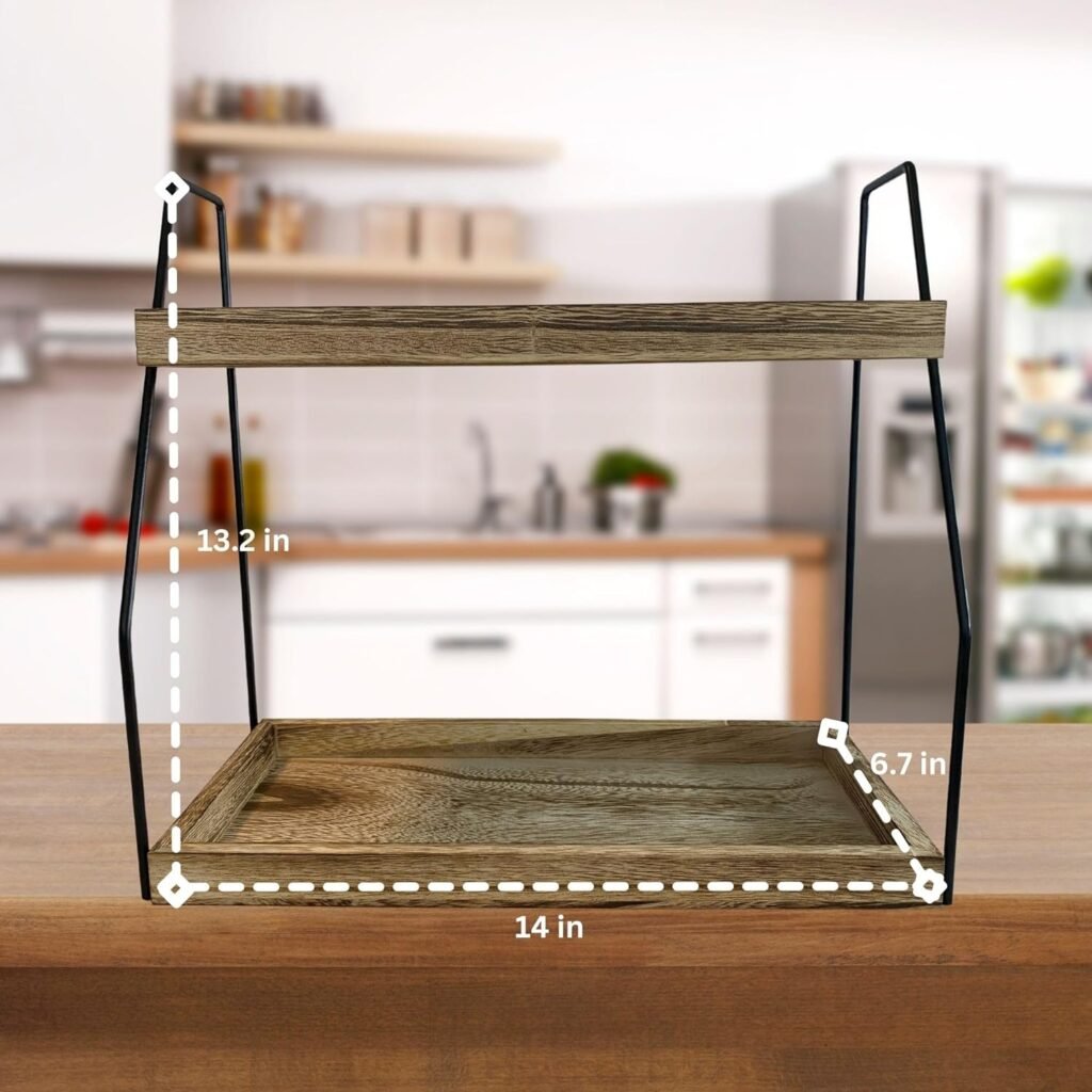 Coffee Organizer for Countertop - Ideal for Coffee Bar  Station - Essential Coffee Accessories  Organizer for Countertop Use