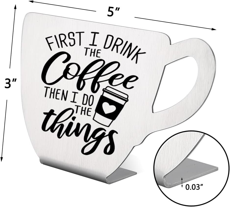 Funny Coffee Bar Sign, Modern Coffee Sign, Coffee Table Sign Gifts for Coffee Lover, Women, Friends, Vintage Coffee Plaque for Tier Tray Decor, Shelf, Coffee Station, Office, Coffee Bar (Coffee9)