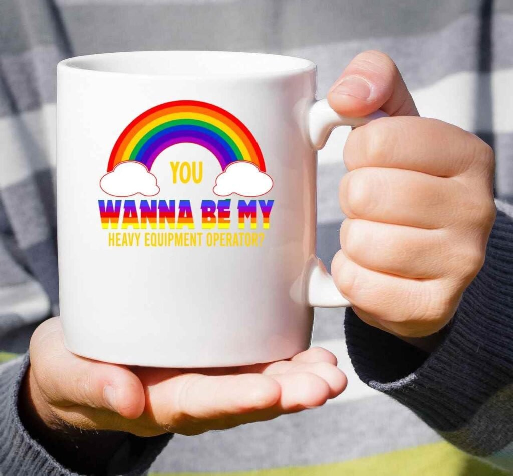 Funny Gift for Heavy Equipment Operators, Perfect for Cousins Birthday - You Wanna Be My Heavy Equipment Operator, Humorous Quote on 11 Oz White Ceramic Coffee Mug