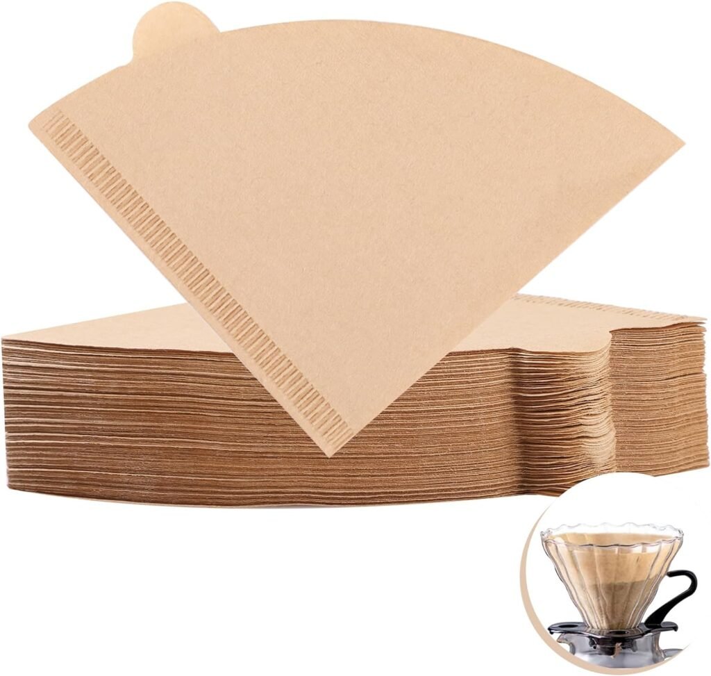 GeeRic #1 Cone Coffee Filters 100 Count for 1-2 Cups, Disposable Cone Coffee Filters, Premium Natural White