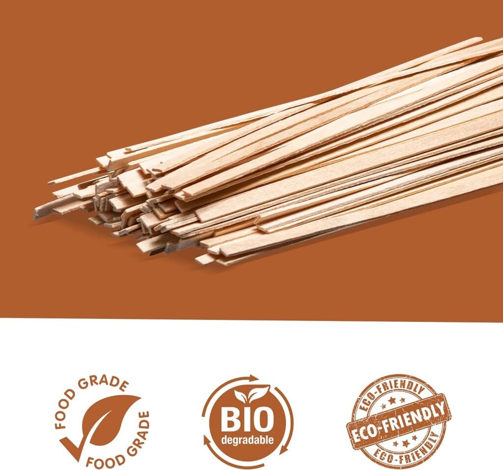 Prestee Wooden Coffee Stirrer, 1000 Disposable Coffee Stir Sticks, 5.5 Wooden Stir Sticks for Coffee  Cocktails, Wooden Beverage Mixer with Smooth Ends, Swizzle Drink Sticks, Coffee Bar Accessories